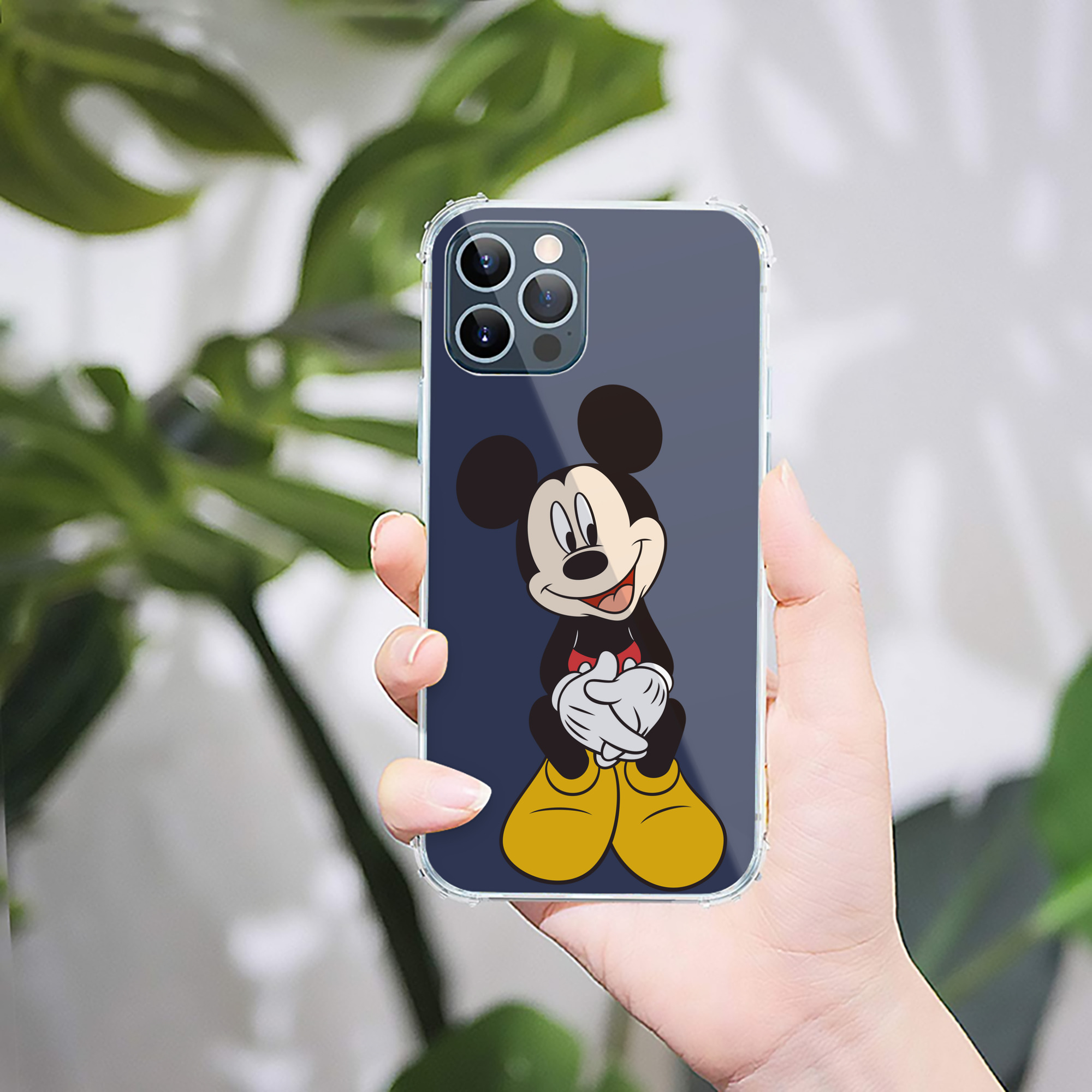 （画像用） ミッキーマウス Mickey Mouse 【iPhone 12シリーズ対応】透明スマホケース（クリアソフトケース）